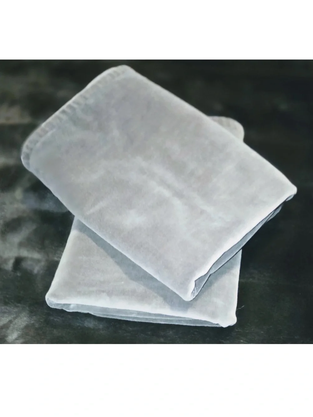 Pottery Barn Gray Velvet Decorative Throw Pillows - Set of 2 20”x20”